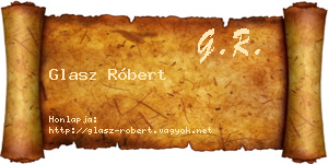 Glasz Róbert névjegykártya